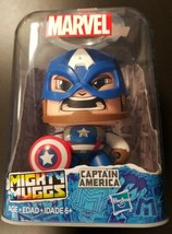 Marvel Mighty Muggs Captain America Action Figure By Hasbro Spinning Head Nib - £8.83 GBP