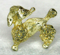 Vintage NEMO Gold Toned Poodle Dog Lapel / Hat Animal Pet Pin - $9.89