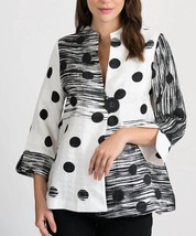 Joseph Ribkoff polka dot swing jacket for women - size 4 - £90.95 GBP