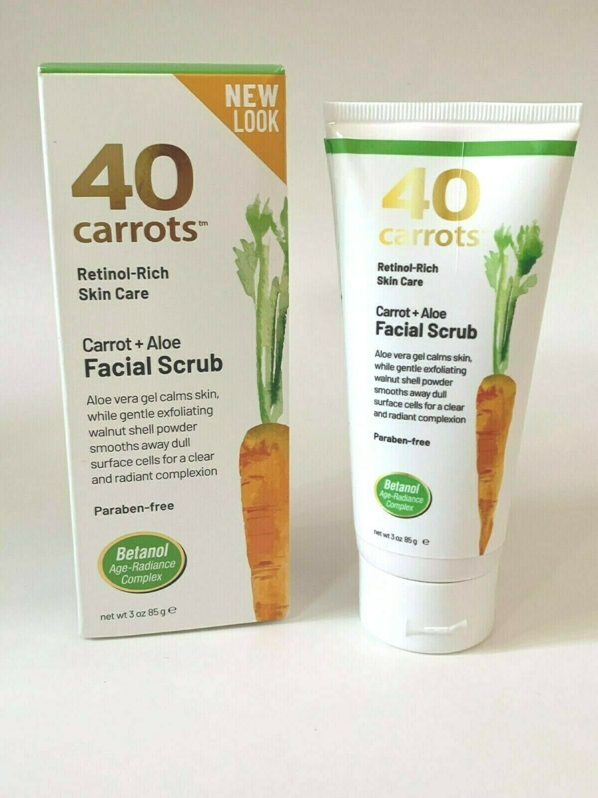 40 CARROTS Carrot + Aloe Facial Scrub 3 oz