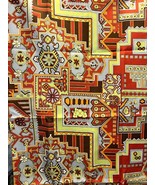 Vintage Cotton Fabric 1970s MOD Exquisite MCM Interior Design 70s Super ... - $1,717.46 MXN
