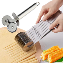 7-Wheel Stainless Steel Pastry Cutter and Dough Cutting Tool - $29.78