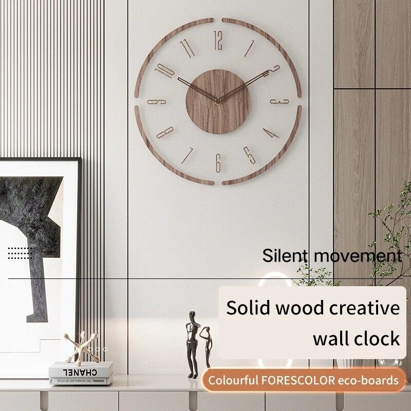 Primary image for Nordic Minimalist Wall Clock New Solid Wood Silent Luxury Quartz Clock