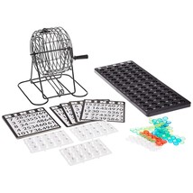 Trademark Innovations 18 Card Bingo Set With 75 Numbered Balls, a Metal ... - £20.81 GBP