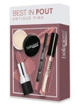 bellapierre cosmetics Best In Pout Lip Kit [ANTIQUE PINK]4 Pc Set Lipstick Gloss - £20.31 GBP
