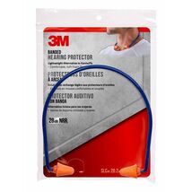 3M 28 dB PVC Hearing Protector Banded Ear Plugs Blue/Orange - $11.95