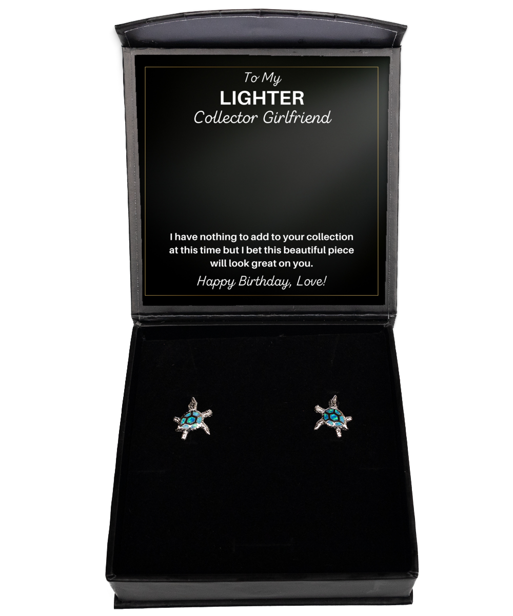 Lighter Collector Girlfriend Earrings Birthday Gifts - Turtle Ear Rings