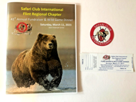 2023 Safari Club International Wild Game Dinner Flint MI Program, Sticker Ticket - £10.27 GBP