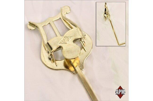 APM Trumpet Lyre Bent Stem  - Brass Finish 501G USA - $6.49