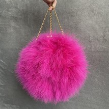 Jxwatcher Women&#39;s  Ostrich Feathers Handbag Designer  Evening Party Round  Bags  - £80.20 GBP