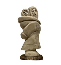 John Sinnok Inuit Art Figurine mother and child esquimo - $1,188.00