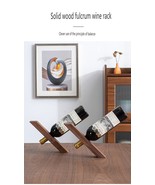 Black walnut/beech solid wood creative wine rack - $60.28 CAD+