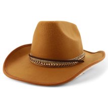 Trendy Apparel Shop Halloween Costume Classic Western Style Cowboy hat with Chin - $29.99