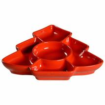 Waechtersbach Christmas Tree Red 5 Section Serving Tray - $115.19