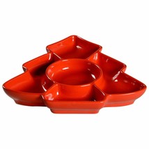 Waechtersbach Christmas Tree Red 5 Section Serving Tray - $115.19