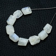 9pcs Natural Rainbow Moonstone Beads Loose Gemstone Size 7x7mm  To 9x7mm 23.60ct - £6.69 GBP