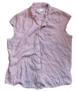Eileen West Soft Striped Pajama Top T Shirt Rayon Silky XL Orange &amp; Pink... - $27.42 CAD