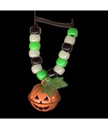 3D JACK-O-LANTERN JINGLE BELL Pendant NECKLACE-Halloween Pumpkin Novelty... - €5,91 EUR