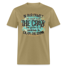 Family Crazy Cocktail Humorous T Shirt Funny Family T Shirt - £14.22 GBP+