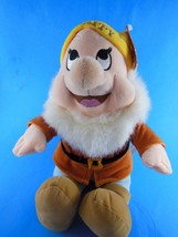 Happy Dwarf 10&quot; Sitting  Plush Stuffed Toy Walt Disney Mint tagged - £12.24 GBP