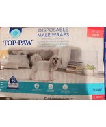 Top Paw Disposable Male Wraps/DiapersOpen Pk 47-49 Only Size XSmall 9-14... - $16.83