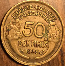 1938 France 50 Centimes Coin - £1.43 GBP