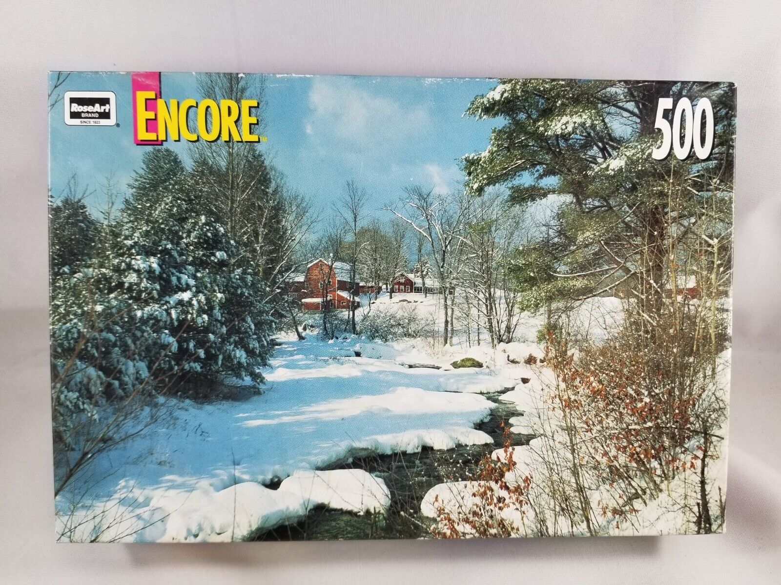 Brownsville VT Jigsaw Puzzle 500 Pieces Snow Stream Encore RoseArt 1999 New - £6.74 GBP