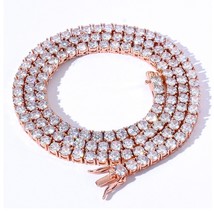 Luxury 3mm5mm CZ Crystal Tennis Bracelets Hip Hop Iced Out Gold silvery Color Ch - £26.72 GBP