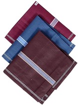 Men&#39;s Handkerchiefs Cotton Pocket Square Hankies Plaid Pattern Multicolor 6Pcs - £7.27 GBP