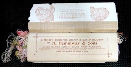 antique victorian M. HEMINWAY &amp; SONS embroidery SILK THREAD HOLDER high ... - $87.07
