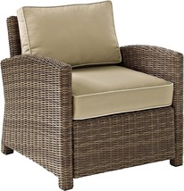 Crosley Furniture KO70023WB-SA Bradenton Outdoor Wicker Arm Chair, Brown with - £295.06 GBP