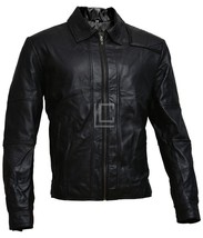 Hugh Jackman Vintage Style Black Bomber Leather Jacket 100% Real Leather... - $106.58+