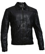 Hugh Jackman Vintage Style Black Bomber Leather Jacket 100% Real Leather... - $148.87 CAD+