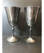 Italian Silver Plated 4&quot;  Wine Goblets El de Uberti set of 2 - £15.64 GBP