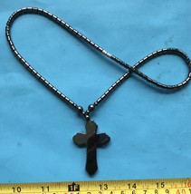 1 pendant Hematite Philippines necklace cross - $9.50