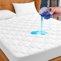 Twin Extra Long Mattress Pad Cover, Hollow Cotton Alternative Filling, 6&#39;&#39;-21&#39;&#39; - £32.90 GBP