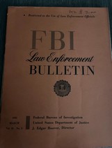 FBI Law Enforcement Bulletin March 1950 J Edgar Hoover William Byrd Wanted - $47.50