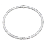 ADIRFINE 18K Gold Plated Emerald Cut Cubic Zirconia Choker Tennis Necklace - $83.99