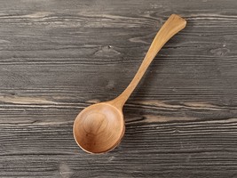 Unique handmade wooden serving spoon ladle Walnut wood spoon - £33.58 GBP