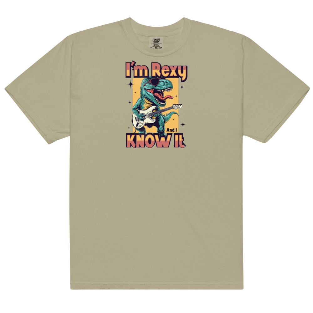 Unisex Garment-Dyed Heavyweight T-Shirt – I’m Rexy (Khaki) Item image 14