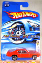 2005 Hot Wheels #18 First Editions-Realistix 18/20 &#39;69 PONTIAC GTO Orange w/5 Sp - £11.14 GBP