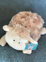 Cute Animal Adventures Tan &amp; Cream Plush Curly Haired Lamb Sheep Stuffed Animal  - £8.82 GBP