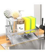 Vanwood Kitchen Sink Caddy Sponge &amp; Brush Holder Stainless Steel Silver - $268.18 MXN