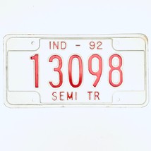 1992 United States Indiana Base Semi Trailer License Plate 13098 - £13.29 GBP