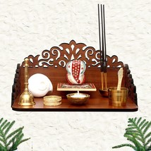 Wall Mounted Wooden Home Pooja Temple Mandir Puja Room - £43.42 GBP