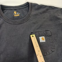 Carhartt Original Fit Men's Black Cotton Long Sleeve Graphic T-Shirt Size 2XL  image 3