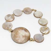 Vintage Mère De Pearl Perle Bracelet Bijoux - £32.87 GBP