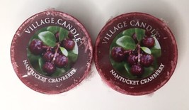 Village Candle Nantucket Cranberry Wax Melt Tart Lot Of 2 (1 Oz Ea.) Htf - £10.22 GBP