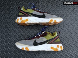 Nike React Element 87 Moss AQ1090-300 Mens 13 Athletic Gym Shoes SIZE 9 - £51.42 GBP