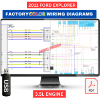 2011 Ford Explorer Complete Color Electrical Wiring Diagram Manual USB - £19.94 GBP